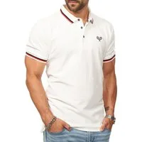 DAILY COTTON Poloshirt in Kurzarm als Polo T-Shirt aus 100% Baumwolle - Polo-Hemd für Herren Männer Polohemd mit Logo im Regular-Fit in Piqué-Qualität