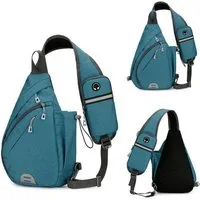 Zaewry Umhängetasche Sling Chest Crossbody Bag,Wasserdicht Schultertasche,mit Kopfhörerloch, Geeignet für Reisen, Fitnessstudio, Wandern, Büro, Radfahren usw.