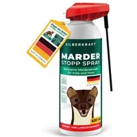 Silberkraft Marderspray Silberkraft Marder Stopp Spray, Sofort- & Langzeitschutz gegen Marder, 400 ml, 1-St., Verhindert Marderbisse an Kabeln & Schläuchen, für Abwehr