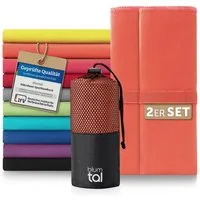 Blumtal Sporthandtuch Mikrofaser Handtuch - kompakte Mikrofaser Handtücher, Mikrofaser (inkl. Transporttasche, einzeln oder als Set verfügbar, 2-St), ultra leicht & schnelltrocknend, Reisehandtuch, Strandhandtuch