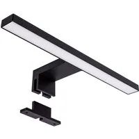 Maxkomfort LED Spiegelleuchte Badezimmer, 30/60cm, schwarz/weiß/chrom/acryl - IP44, LED fest integriert, Neutralweiß, Moderne Badbeleuchtung, Schranklicht, Schminklicht, ohne Schalter