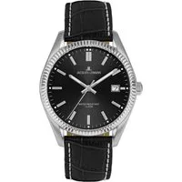 Jacques Lemans Quarzuhr Derby 50-3P, Armbanduhr, Herrenuhr, Damenuhr, Lederarmband, Datum