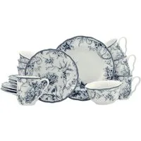 CreaTable Kombiservice Adelaide, Service 16-tlg. (16-tlg), 4 Personen, Porzellan, Nostalgischer Vintage Dekor, Elegante Form