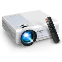 Vivitar Mini-Projektor Full HD 1080P, 12.000 Lumen, 300-Zoll-Projektor LED-Beamer (4K px, mit 5G-WLAN und Bluetooth 5.1, HDMI/USB/AV, kompatibel mit iOS/Android)