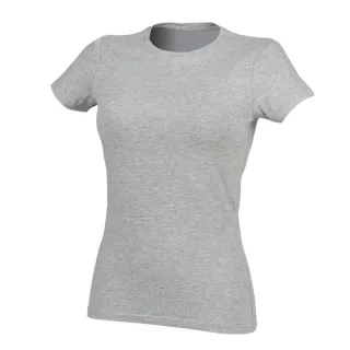 SF Women - "Feel Good" T-Shirt für Damen (Grau meliert)