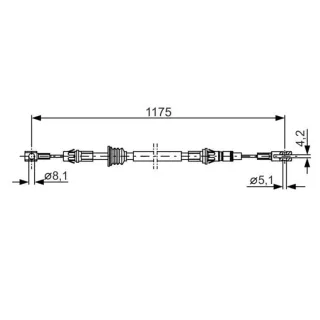 Bosch Handbremsseil vorne Nissan Interstar Opel Movano Renault Master