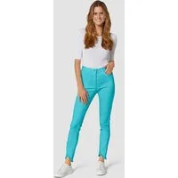 MADELEINE Gerade Jeans Verkürzte 5-Pocket-Hose mit Fransen Modisch verkürzte Hose mit abgeschrägtem Fransensaum, Cotton-Stretch