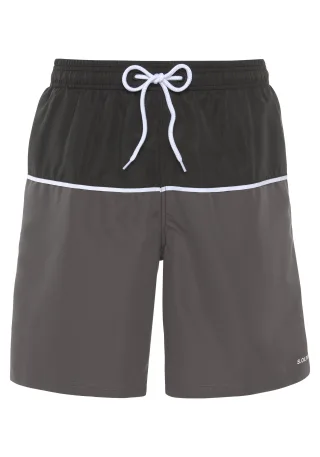 s.Oliver Badeshorts lang black-grey - Gr. - L