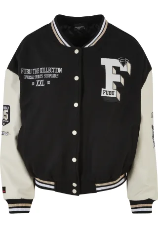 Fubu Anorak "Fubu Damen FW231-017-1 FUBU College Varsity Jacket" 1 Stk. tlg. ohne Kapuze