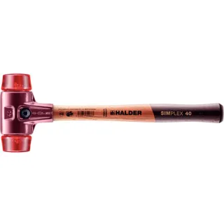 HALDER SIMPLEX - Schonhammer mit TE-Gehäuse und Holzstiel, Plastik - 3006.040