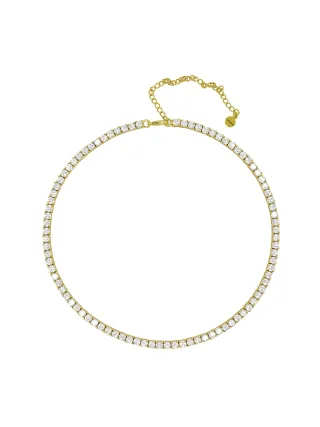 Fashionbox Collier vergoldet mit Zirkonia weiss