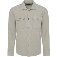CARISMA Langarmhemd Hemdjacke mit Seitentaschen mit Unimuster