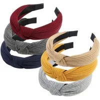 LuxusKollektion Haarreif Haarreif Damen Vintage Haarband 6 Stück Breites Retro Stirnband
