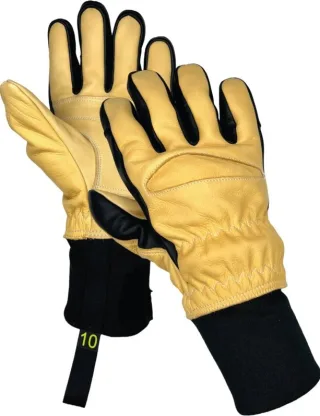 Feuerwehrschutzhandschuhe Leder | Penkert | ELK DEFENDER 3.0 SHORT BLACK & BEIGE | Gr. 5-14 | bester Tragekomfort | Strapazierfähigkeit | EN 659:2003