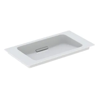 Geberit ONE Möbelwaschtisch, 75x40cm ohne Hahnloch, Ül.verdeckt, weiss/glanzchrom Tect, 500391011 500391011