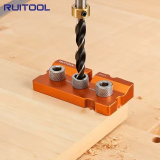 RUITOOL Two-in-One Embedded Parts Locator Aluminum Alloy Precision Tool 8mm 10mm Hole Positioning Woodworking Joint Assi
