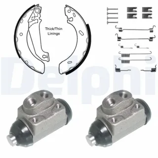 Delphi Bremsbacken vormontiert hinten Ford Escort Orion KP843