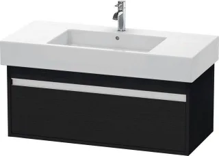 Duravit Ketho Waschtischunterbau wandhängend Eiche Schwarz Matt 1000x455x410 mm - KT669101616 KT669101616