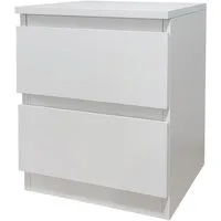 HTI-Living Nachtkommode Nachtkommode mit 2 grifflosen Schubladen (1 Stück, 1 St., 1 Nachtkommode), Nachtschrank Nachttisch