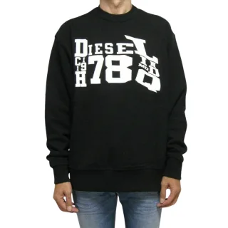 Diesel - Schwarzes Sweatshirt Mit Verzerrtem Logo