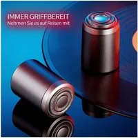 Tenlamp Elektrorasierer Elektrorasierer Herren wasserdicht, tragbar & kompakt, 5-Stufen-Reinigungs-und Ladestation, Aufsätze: 1, eingebaute, Multifunktionaler Elektrorasierer für Reisen & Geschäftsreise, Mini Rasierer mit Reinigungsbürste für Gesicht