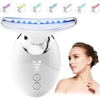 Luckice Gesichtsmassagegerät Gegen Falten Face Massagegerät, EMS Face Lifting Gerät 42℃, Anti-Falten & Hautstraffung für Hals, Anti-Falten & Hautstraffung für Hals,Wangen & Nasolabialfalten, Hautstraffung Lifting 3 Modi Straffung Face Lifting