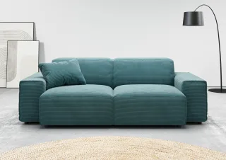 Home affaire 2,5-Sitzer "Glimminge auch in Breitcord, Feincord + Easy care-Bezug" besondere Kedernähte, Zierkissen