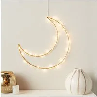 Lights4fun LED Dekolicht Micro LED Mond gold