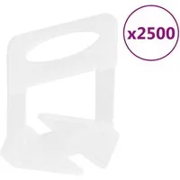 vidaXL Nivelliersystem Fliesen-Nivellierclips 2500 Stk. 2 mm