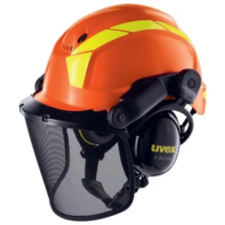 uvex pheos forestry Schutzhelm inkl. Waldarbeiter-Set - pheos B-S-WR, pheos Waldarbeitervisier u. ph orange 51 cm - 61 cm - 9774237