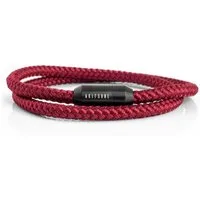 Akitsune Armband Mare Nylon Bracelet Mattschwarz - Burgundy 20 cm