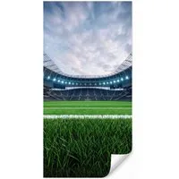 OnlyWow Fototapete Kinderzimmer - Fußball - Stadion - Sport - Grün, Matt, bedruckt, Wandtapete, Schlafzimmer, Wanddekoration 100x220cm