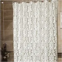 Sunicol Duschvorhang Marokko PEVA Badvorhang, Transparent,Wasserdicht, mit Haken Breite 120 cm, Höhe 180/200
