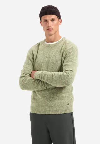 No Excess - Pullover Crewneck Soft Wool Blend light moss - Gr. - XL