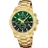 Festina Chronograph Timeless Chronograph F20705/6, Quarzuhr, Armbanduhr, Herrenuhr, Edelstahlarmband, analog, Tag