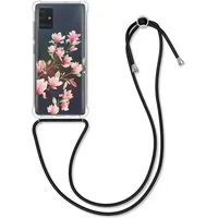 kwmobile Etui Hülle für Samsung Galaxy A51, Silikon Handyhülle mit Kette - Handykette Handyband