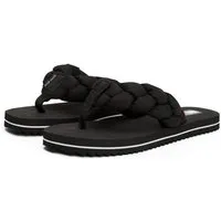 Tommy Jeans BRAIDED THONG BEACH SANDAL Zehentrenner, Dianette, Sommerschuh mit geflochtener, wattierter Bandage