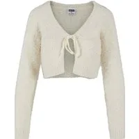 URBAN CLASSICS Strickjacke Urban Classics Damen Ladies Tied Cropped Feather Cardigan (1-tlg)