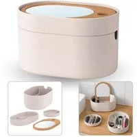 IKEA Kosmetikbox SAXBORGA Kunststoffbox mit verspiegeltem Deckel IKEA 803.918.82