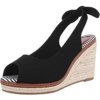 Ital-Design Stylische Wedges mit Komfort und Stil Peeptoepumps (89322677) Keilabsatz/Wedge Keilsandaletten in Schwarz