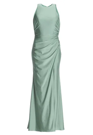 hey kyla - Hochgeschlossenes Abendkleid mit Beinschlitz ocean teal - Gr. - 38