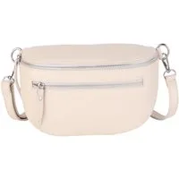 MIRROSI Bauchtasche Damen, Echtleder, Leder, Made in Italy, Umhängetasche, Brusttasche, (Schultertasche für jeden Anlass (1 Tasche & 1 Gurt), Mit zwei Reißverschlüssen), Crossbody Bag, verstellbaren Schulterriemen, Zwei Größen zur Auswahl