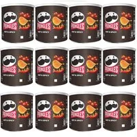 Pringles Knabberei, Pringles Hot und Spicy Stapelchips würzig und scharf 40g 12er Pack