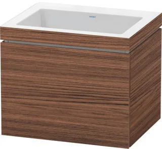 Duravit L-Cube c-bonded Set wandhängend Nussbaum dunkel Matt 600x480x500 mm - LC6916N2121 LC6916N2121
