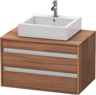 Duravit Ketho Konsolenwaschtischunterbau wandhängend Nussbaum Matt 800x550x496 mm - KT665407979 KT665407979