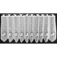 Gardinen Kranzusch Scheibengardine Schmetterlinge (1 St), Stangendurchzug, transparent, Stablöcher,transparent,verschiedene Höhen, Breiten