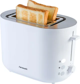 Hanseatic Toaster "HT2850WD" 2 kurze Schlitze für 2 Scheiben 850 W mit Brötchenaufsatz
