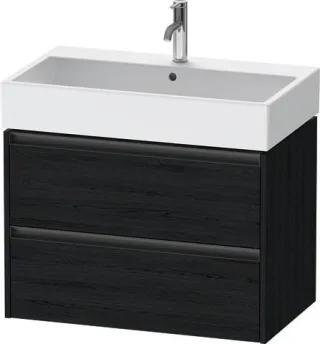 Duravit Ketho.2 Waschtischunterbau wandhängend Eiche Schwarz Matt 784x460x549 mm - K25277016160000 K25277016160000
