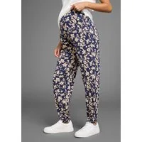 Neun Monate Umstandshose Haremshose für Schwangerschaft und Stillzeit, in bequemer Passform und mit Blumenmuster