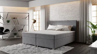 Boxspringbett Schlafzimmerbett OLIVER 160x200cm Grau